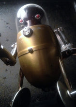 9" gold robot sculpture