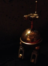 9" Orb Shaped Handmade Robot Sculpture