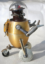 9" gold robot sculpture